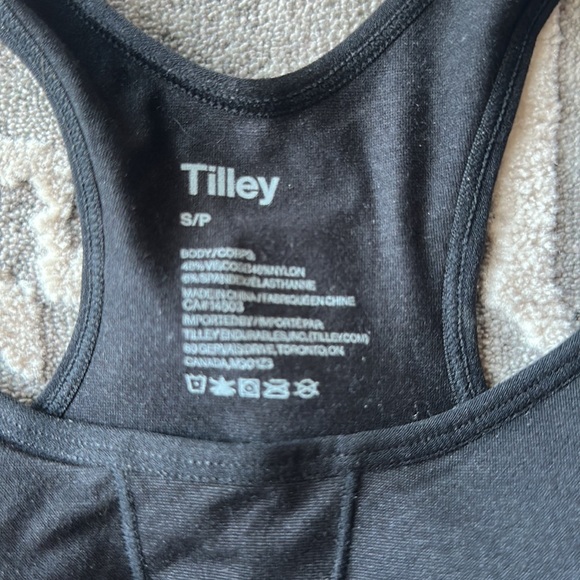 2/$19 Tilley Black Travel Sports Bra Size Small (6) - Picture 3 of 4